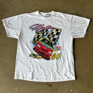 Vintage 1999 Jeff Gordon nascar racing big print graphic tee shirt tshirt